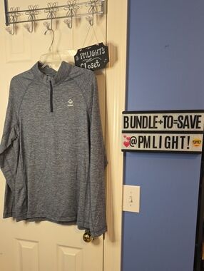 Wolverine Heathered Blue Quarter-Zip Pullover XL
